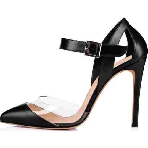 Women Sandals Fashion Sexy 11cm Stilettos High Heels Ankle Strap Sandals Summer Party Shoes Black Red Wedding Party Women Shoes