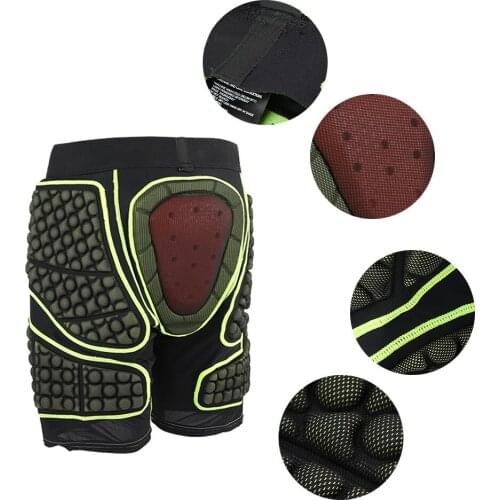 High Flexibility Breathable Comfortable Unisex Breathable Anti-fall Hip Pad Pant For Skiing Roller Skating Figure Skating Pads L