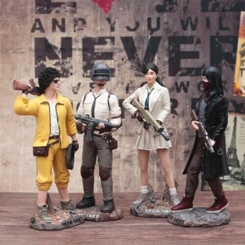 Playerunknowns Battlegrounds PUBG Around doll figure spot to eat chicken tonight Fashion model battlegrounds action figure toy