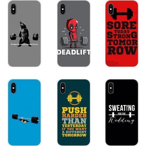 Mobile Phone Shell Case For Huawei P Smart Mate Honor 7A 7C 8C 8X 9 P10 P20 Lite Pro Plus weightlifting Bodybuilding Gym Fitness