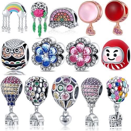 Hot Sale 100% Real Sterling Silver Cup High Heels Beads Fit Original Design Bracelets Charms DIY Jewelry Making For Women