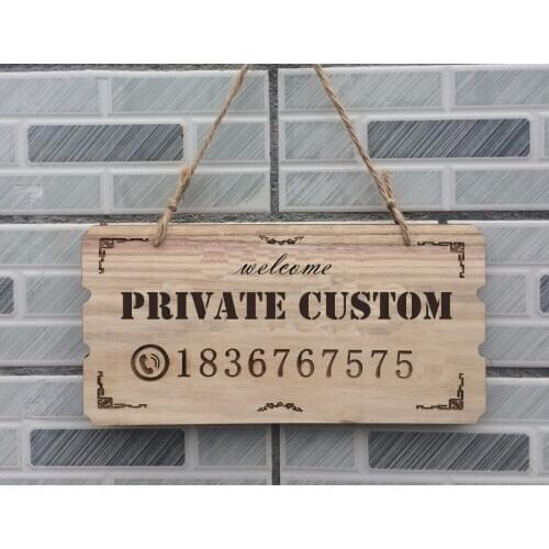 Private Custom Welcome Open QR Code WIFI Password Sign, Wood Hanging Board Signs for Home Coffee Shop Boutique Decoration