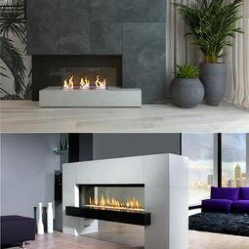 Inno-Fire 24 inch silver or black wifi real fire intelligent indoor auto biofuel fireplace