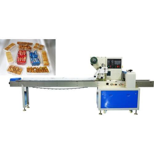 KN-250 pillow packing machine for popsicle ,bread,Snack Food With inflatable device