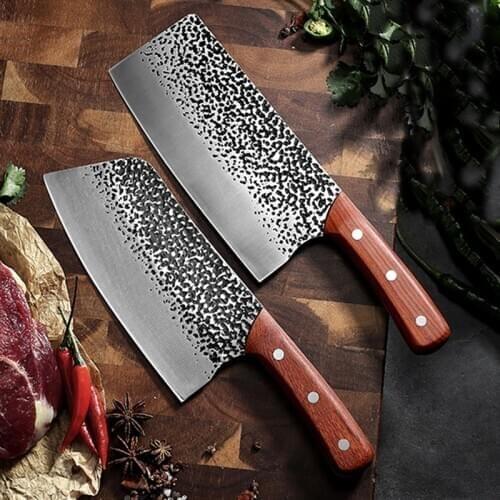 Kitchen Knife Household Stainless Steel Chef Meat Chopper Knife Chinese Handmade Forge Slicing Knife Cleaver Chopper Cutter Tool
