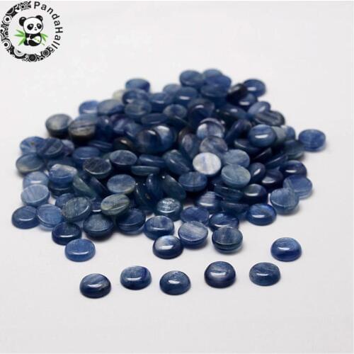 Dome Natural Kyanite Cabochons, 8x3mm