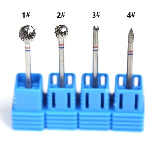 2 PCS / Lots Special Ball Carbide Electric Rotary Burr Machine For Manicure Dead Skin Removal Nail Art Tools