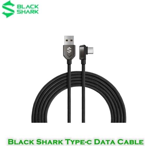 New 2021 Black Shark 1.8M Ultra length USB Data Cable Type-c 3A Fast charging Right Angle Android Braided Wire Zinc alloy