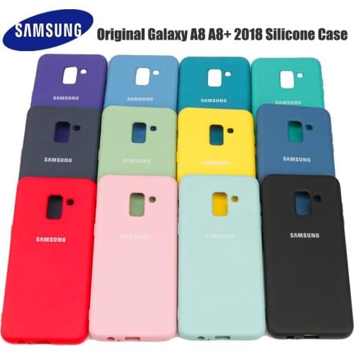 Samsung A8 Plus 2018 Case Original Official Silicone Finish Back Protective Samsung Galaxy A8 2018 a8+ 2018 Case