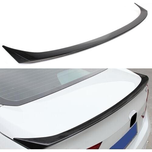 Car Rear Trunk Wing Lip Spoiler Trim ABS For Honda Accord 10th X 2018 Carbon Fiber Style Exterior Moulding