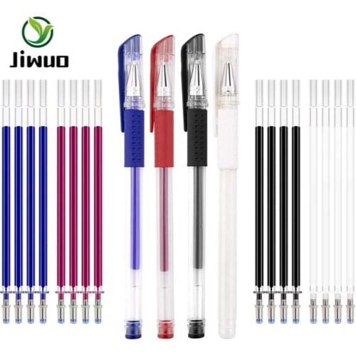 Jiwuo 4 Pcs Heat Erase Pens with 20Pcs Heat Erasable Fabric Refills Marking for Sewing Quilting and Dressmaking Sewing Tools