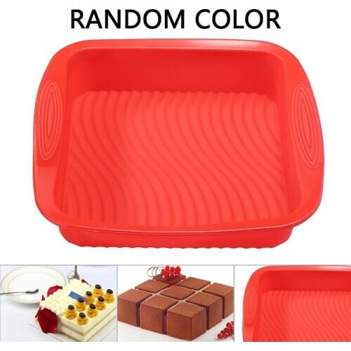Silicone Square Cake Mold Tray Non-stick Loaf Bread Baking Mold Cake Pan Heat Resistant Flexible Kitchen Cake Bakeware