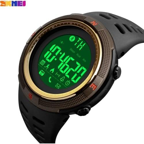 SKMEI LED Display Sport Mens Wristwatches Relogio Masculino Male Electronic Clock Pedometer Distance Calendar 5Bar Waterproof