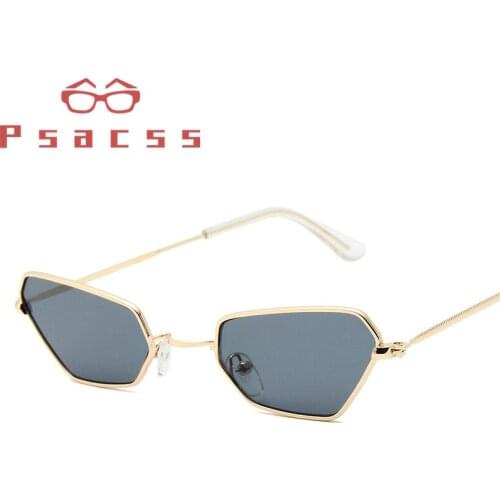 Psacss 2019 Fashion Cat Eye Sunglasses Men Women Vintage Rainbow Color Retro Brand Designer Sun Glasses oculos de sol feminino
