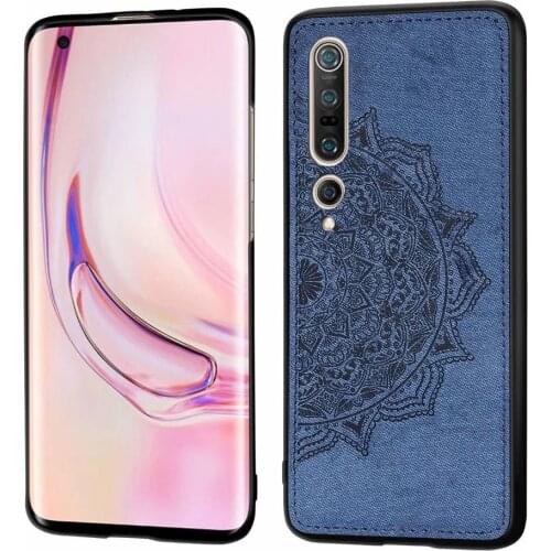 Embossed Mandala Fabric Cloth TPU PC Phone Case Cover for XIAOMI 10 LITE PRO 9 8 CC 9 E Redmi NOTE 9 PRO MAX GO 7 7A 8T K30