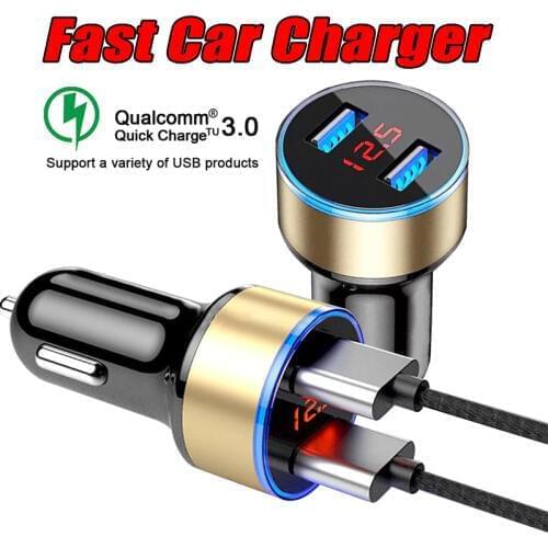 Universal Dual USB Car Charger Adapter 3.1A With LED Display Auto Vehicle Phone Car-Charger For Smart Phone/Tablet