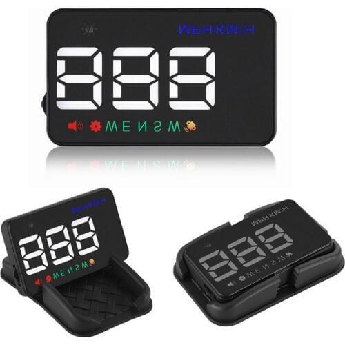 Universal Car Hud Head Up Display Digital GPS Speedometer Overspeed Alarm Auto Windshield Projector Cigarette Lighter Adapter