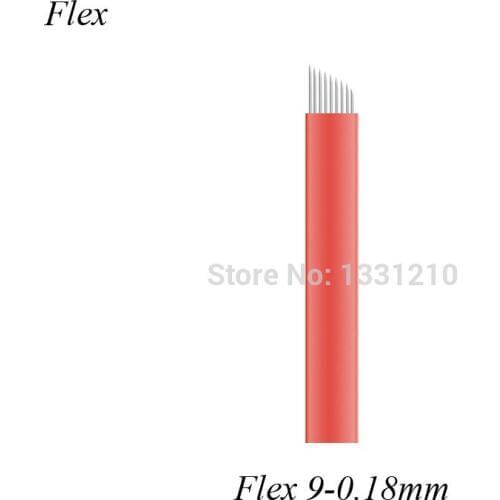 CF 9 Dia 0.18mm 500pcs Permanent Makeup Needle Manual Eyebrow Tattoo Microblade