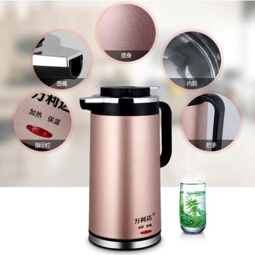 1.8L 220V Electric Kettle Quick Heating Water Boiler Stainless Steel Water Heater Teapot Double-layer Heat Preservation