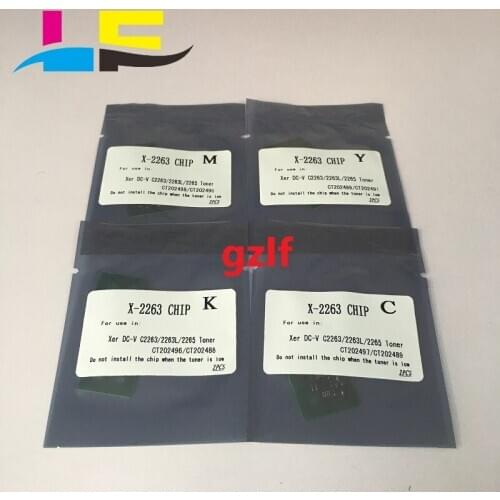 1SET Toner chips for XEROX DC-V 2265/2263 CT202496 CT202497 CT202498 CT202499