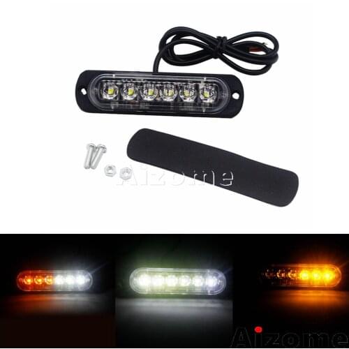 1PC Car Motocycle Truck ATV Engineering Vehicles Emergency Beacon 6 LED Lights Rear Tail Light Side Marker Warning Lamp Flasher