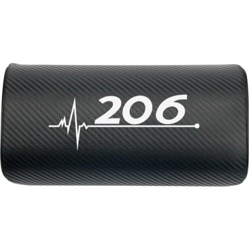 1PCS Car Auto Seat Carbon Fiber Head Neck Rest Cushion Headrest Pillow For Peugeot 206 cc parts accessories