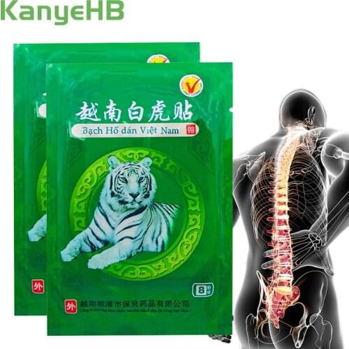 16pcs/2bags Vietnam White Tiger Pain Relief Plaster Joint Pain Relieving Patch Knee Rheumatoid Arthritis Pain Patch Body Massage