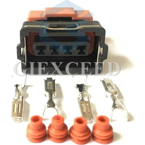 2 Sets 4 Pin 10378 Auto Connector Female Wire Socket For Toyota 4 AGE 16V TPS Mitsubishi KA24 SR20 MAF EVO Lancer TPS Plug