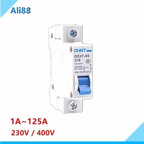 230V /400V 1P 1A~125A Residual current Circuit breaker with over and short current Leakage protection реле напряжения