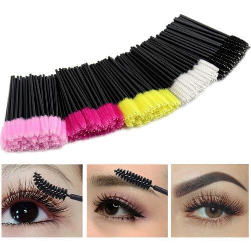50 PCS Disposable Eyelash Brushes Mascara Wands Eye Lash Eyelash Extension Eyebrow Applicator Cosmetic Makeup Brushes Tool Kits