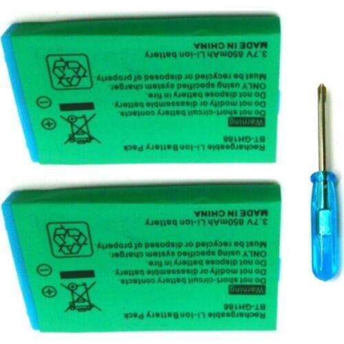 2x Battery for Nintendo GBA GameBoy Advance Gamepad Bateria New Li-Ion Lithium Rechargeable Accumulator Replacement 3.7V 850mAh