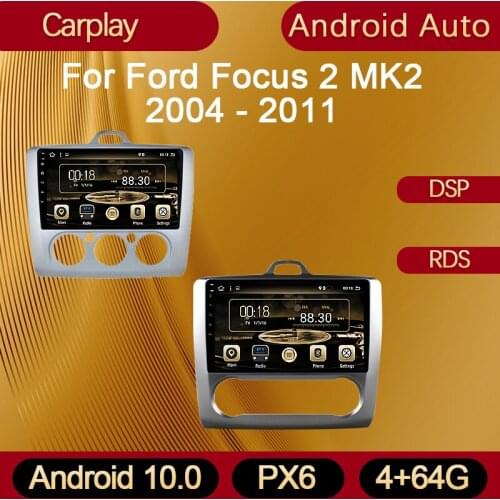 Iodun For Focus 2 Mk MK2 2004 - 2011 Car Radio Stereo Receiver Mp3 Player With Screen Carplay Android Auto 1 Din Bluetooth GPS