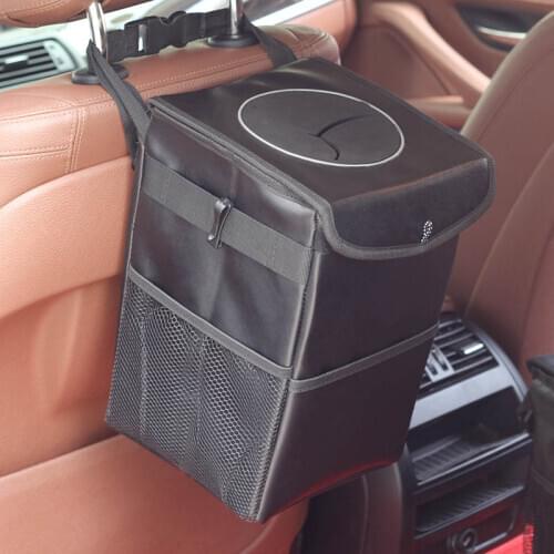 Car Trash Can Hanging Car Storage Box Storage Bag Organizer Multi-Function Car Garbage Bag Car Interior Supplies
