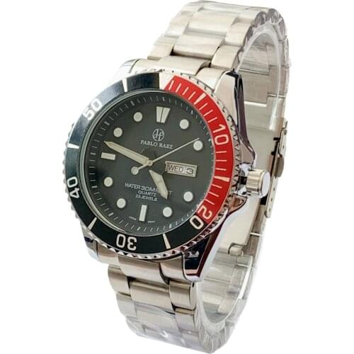 PABLO RAEZ Top AA Quality Luxury Men Watches Calendar Waterproof Date Clock Male Sports Luminous WristWatch Week Display Relogio