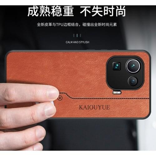 For Xiaomi Mi 11 Pro Lite Ultra Phone Case Luxury Shockproof Hybrid Armor Soft Bumper PU Leather Slim Cover Case