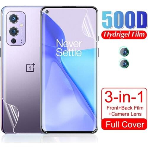 For OnePlus 9 Hydrogel Screen Protector Camera Lens Front Back Protective Film For OnePlus9 9pro 9r LE2113 6.55" Film Not Glass