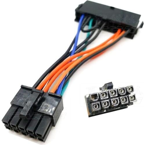 ATX 24P to 10P 24Pin to 10Pin Power Cable Cord 10pin Adapter Cable 24p to 10p Envelop Net for Lenovo Motherboard 0.1m/10cm