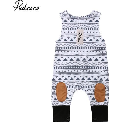 Newborn Toddler Baby Boys Girls Romper Summer Infant Sleeveless Jumpsuit Playsuit Clothes