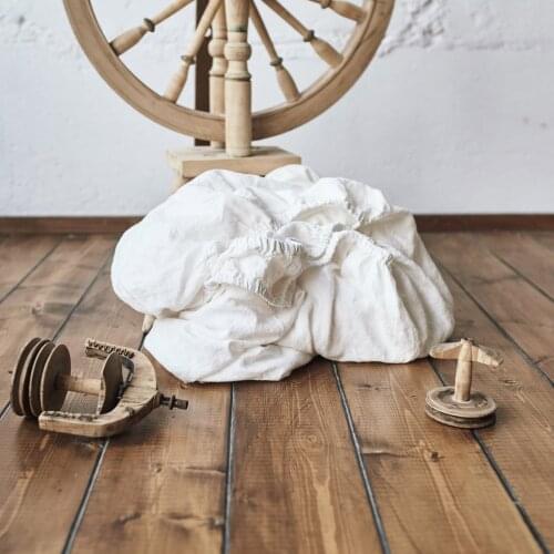 Washed Linen Bed Sheets White Queen King Elastic Fitted Sheet 30cm Deep Pocket Flax Linen Bedding Bed Cover Bedspreads 1pcs