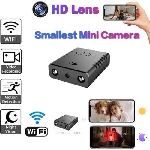 Smallest HD 1080P Wifi XD Mini camcorder Night Vision Micro Camera Motion Detection DV DVR Security camera Support 128g TF card