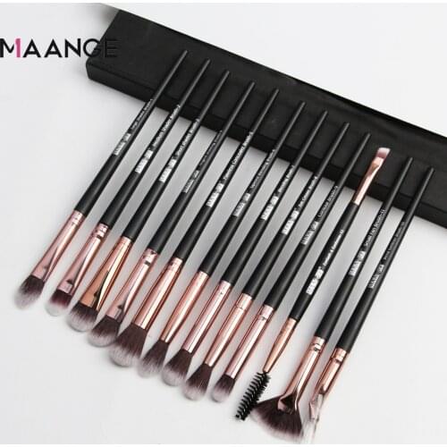 MAANGE 12 Eye Makeup Brushes Set Eye Shadow Brush Eyebrow Make up Brush Professional Eyeshadow Brush Beauty Tools