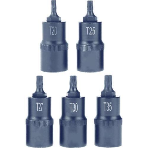 Torx Screwdriver Bit Tool 1/2 Socket Bits Adapter T20 T25 T27 T30 T35 T40 T45 T50 T55 T60 T70 Drive Socket Hand Tools Set