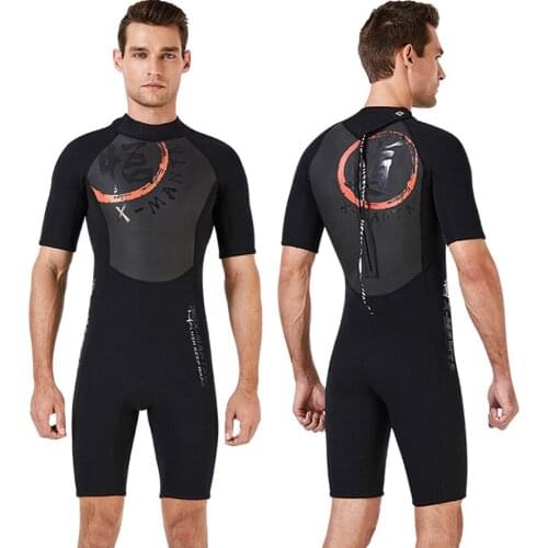 Wetsuit Neoprene 1.5MM Men Scuba Diving Windsurf Hunting Surf Swimwear Underwater Fishing Short Sleeve Clothes Swimming Kitesurf