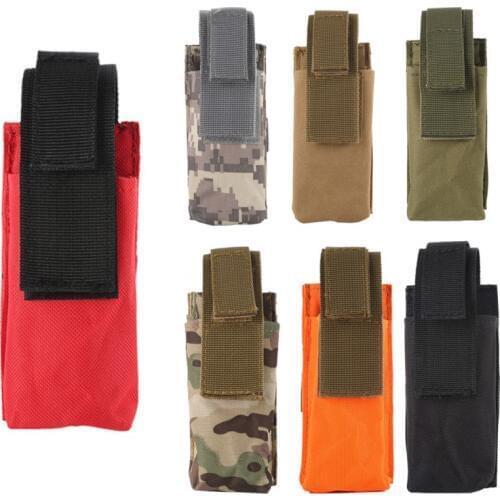 600D Nylon Tactical Flashlight Pouch Combat Molle Electronic Torch Waist Bag Portable Flashlight Holster