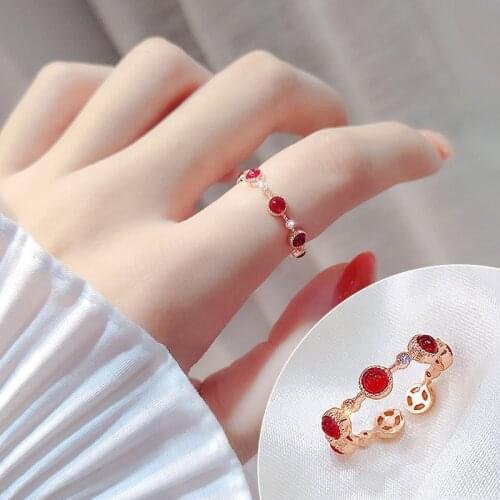 New Fashion Micro-inlaid Crystal Zircon Rings Sweet Elegant Flower Ring for Girl Women Finger Jewelry Bridal Gift Delicate