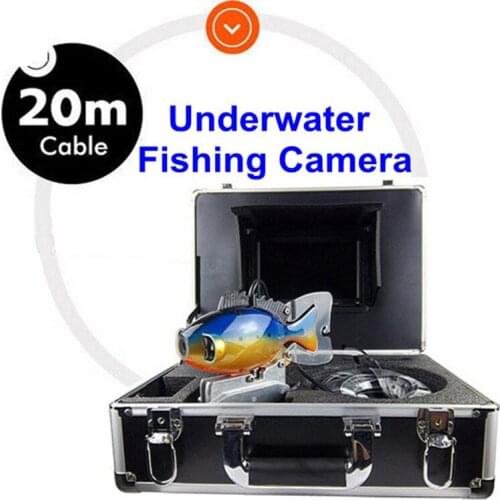 7" TFT LCD Screen Underwater Fishing System With DVR Function Camera Viewing Angle 94degree 20m Cable Waterproof Video Camera