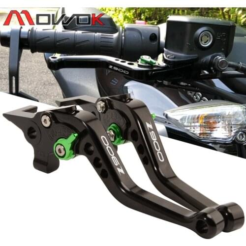 Adjustable Motorcycle Short Brake Clutch Levers & Tire Valve caps Cover For KAWASAKI Z900 Z 900 2017-2020 2018 2019