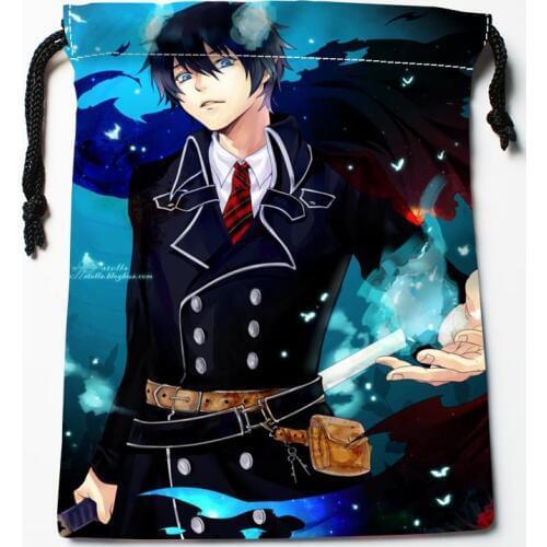 Best Blue Exorcist Drawstring Bags Custom Storage Printed Receive Bag Compression Type Bags Size 18X22cm Storage Bags