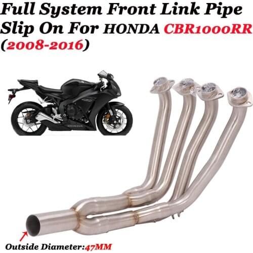 Slip On For HONDA CBR1000RR 2008-2016 Full System Motorcycle Exhaust Muffler Escape Tube Front Link Pipe 47MM Original Modified