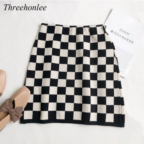 Женские трикотажные юбки Threehonlee China At AliExpress